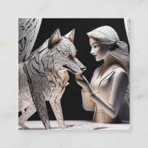 3D Paper Puppet Drama, Wolf und Mädchen