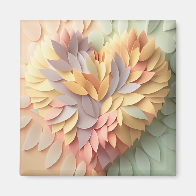 3D Pastel Heart Magnet (Vorne)