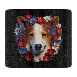 3D Patriotic Shetland Sheepdog Schneidebrett