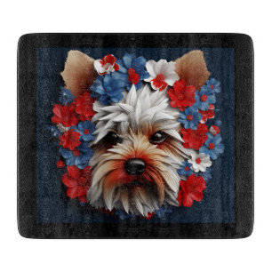 3D Patriotic Yorkshire Terrier Schneidebrett