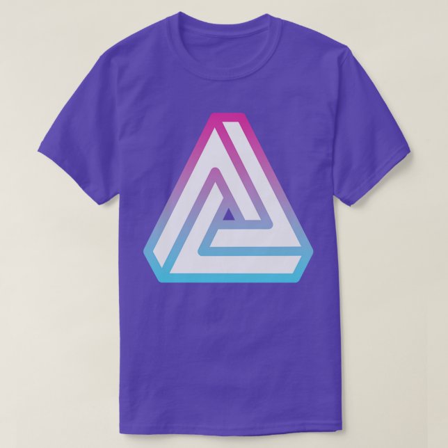 3D Penrose Impossible Triangle T-Shirt (Design vorne)