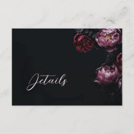 3D Peony Flowers Dark Moody Begleitkarte