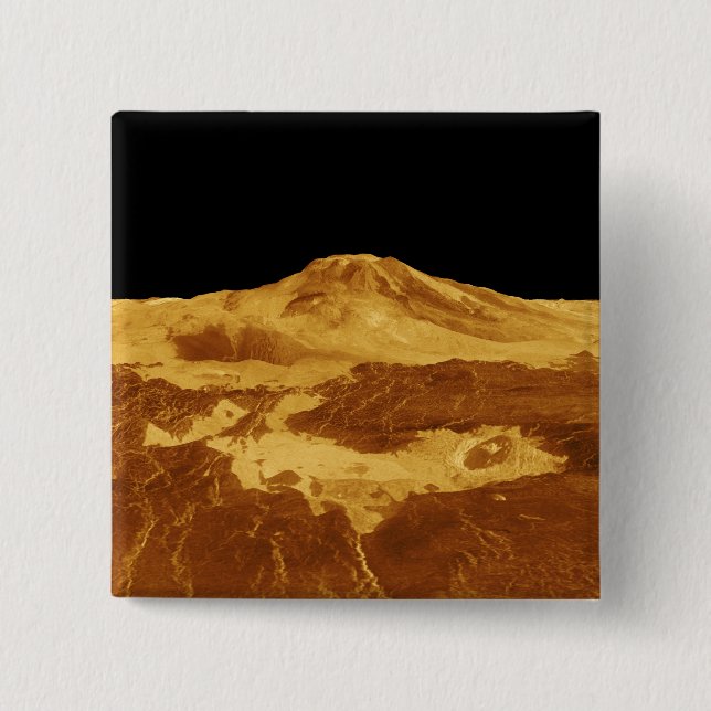 3D-Perspektive Maat Mons auf der Venus Button (Vorderseite)