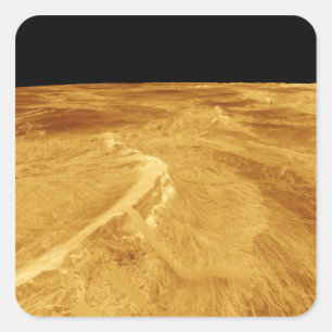 3D-Perspektive von Latona Vorona Quadratischer Aufkleber