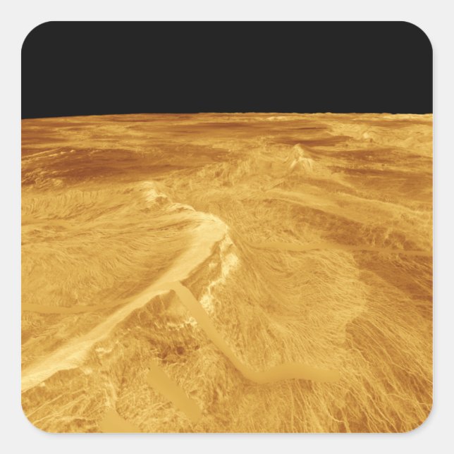 3D-Perspektive von Latona Vorona Quadratischer Aufkleber (Vorderseite)