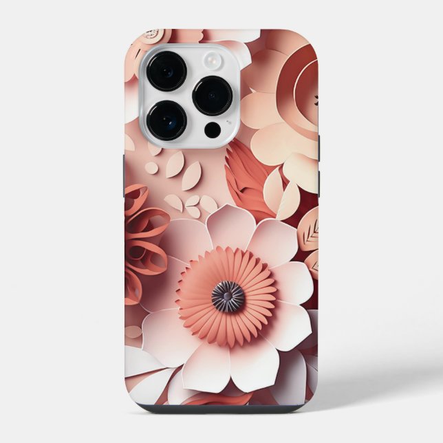 3D Pfirsich-Töne iPhone Hülle (Rückseite)