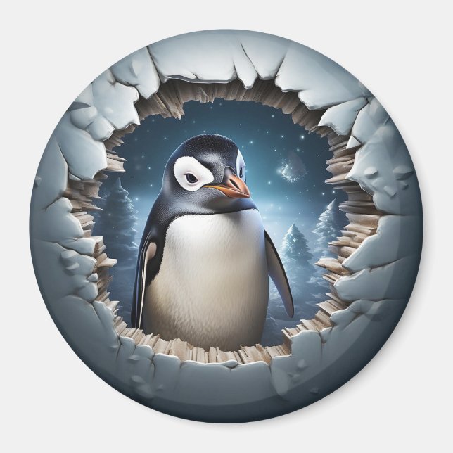 3D Pinguin Escape Magnet (Vorne)