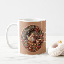 3D-Polymer-Ton-Herbst-Kaffeetasse
