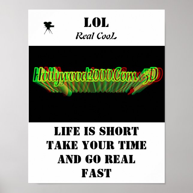 3D Poster Nehmen Sie sich Zeit und gehen Sie schne (Vorne)