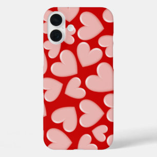 3D Puffy Hearts iPhone 16 Plus Hülle