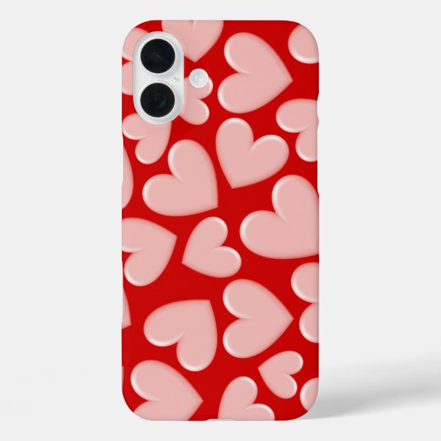 3D Puffy Hearts Case-Mate iPhone Hülle (Rückseite)