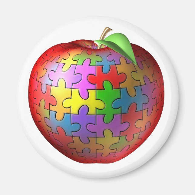 3D Puzzle Apple Magnet (Vorne)