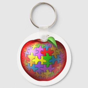 3D Puzzlespiel Apple Schlüsselanhänger