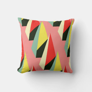 3D Pyramiden: Retro Geometric Vintag. Kissen