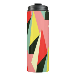3D Pyramiden: Retro Geometric Vintag. Thermosbecher