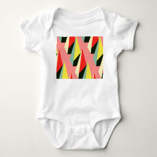 3D-Pyramiden: Retro-geometrische Vintage-Elemente. Baby Strampler