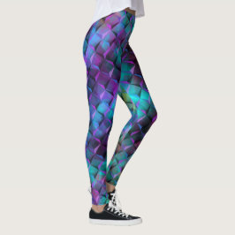 3D-Quadrate blauer Lila bis rosa oder dreieckig Leggings