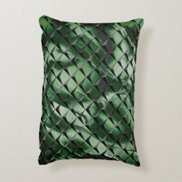 3D-Quadrate mit dunkelgrünem Hintergrund vermische Dekokissen