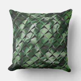 3D-Quadrate mit dunkelgrünem Hintergrund vermische Kissen