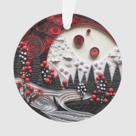 3d Quill Paper Art Weihnachtslandschaft Ornament