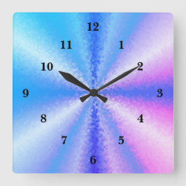 3D Rainbow Art Quadratische Wanduhr