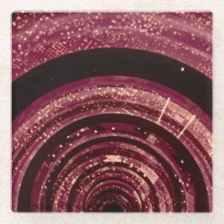 3D-Raum, Bildschirmhintergrund. Glasuntersetzer