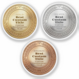 3D realistische Goldmedaille, anpassbare Auszeichn Aufkleber