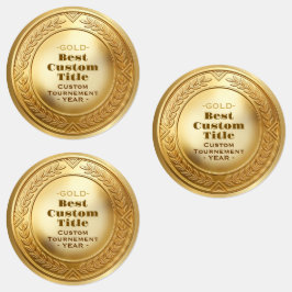 3D realistische Goldmedaille, anpassbare Auszeichn Etiketten