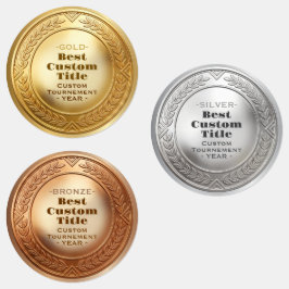 3D realistische Goldmedaille, anpassbare Auszeichn Etiketten