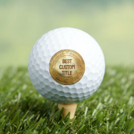 3D realistische Goldmedaille, anpassbare Auszeichn Golfball