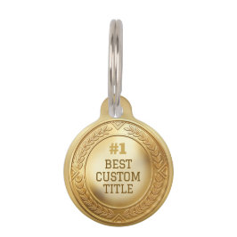 3D realistische Goldmedaille, anpassbare Auszeichn Haustiermarke