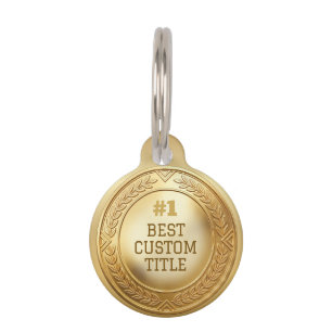 3D realistische Goldmedaille, anpassbare Auszeichn Haustiermarke