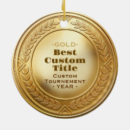 3D realistische Goldmedaille, anpassbare Auszeichn Keramik Ornament