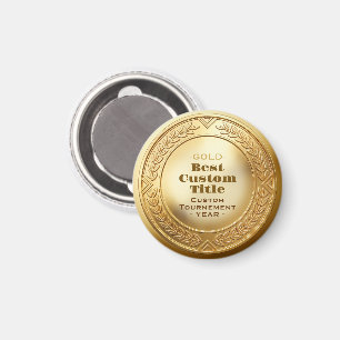 3D realistische Goldmedaille, anpassbare Auszeichn Magnet