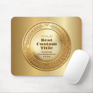 3D realistische Goldmedaille, anpassbare Auszeichn Mousepad