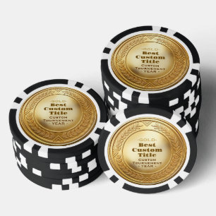 3D realistische Goldmedaille, anpassbare Auszeichn Pokerchips