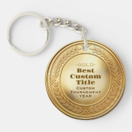 3D realistische Goldmedaille, anpassbare Auszeichn Schlüsselanhänger