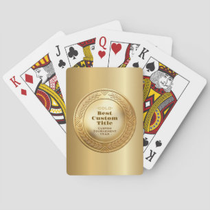 3D realistische Goldmedaille, anpassbare Auszeichn Spielkarten