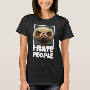 3D realistischer Faultier Morgen Muffel Kaffee ich T-Shirt