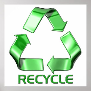 3d Recycle Graphic Poster