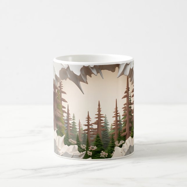 3D Redwood Forest Kaffeetasse (Mittel)