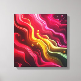 3D Render Fluid Acrylic Art in Dim Light - Magenta Leinwanddruck