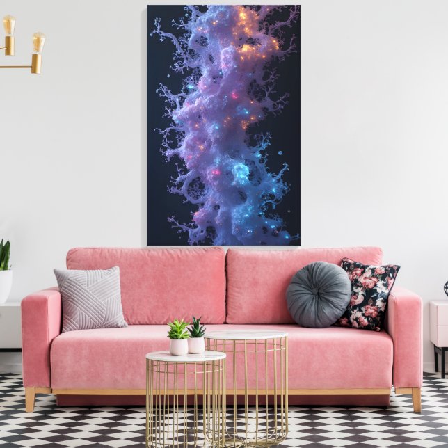 3D-Render mit mystischer Bio Struktur Leinwanddruck (Insitu (Wohnzimmer))