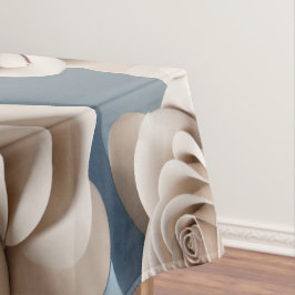 3d Rendered Roses In Shades Of Blue And White Tischdecke