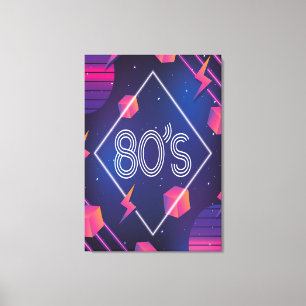 3D Retro Art Leinwanddruck