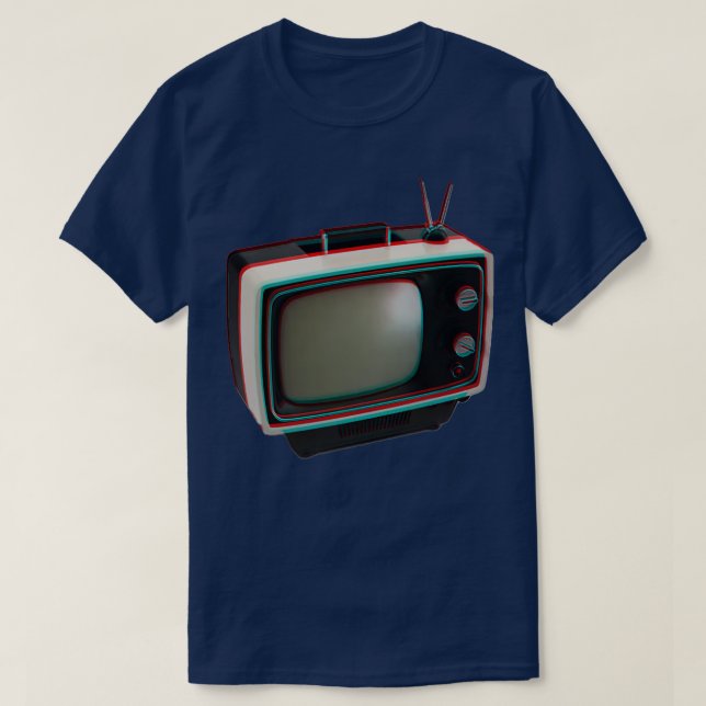 3D-Retro-Fernsehen 1 T-Shirt (Design vorne)