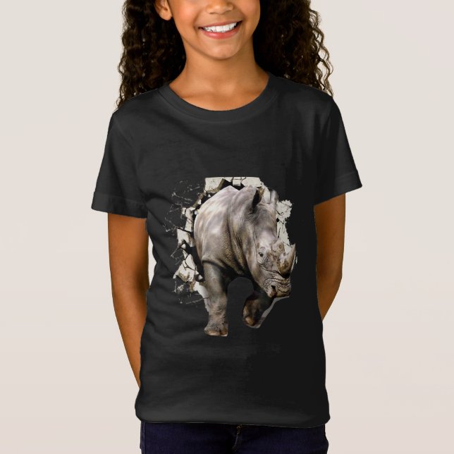 3d Rhino - African Safari Animal Rhinoceros T-Shirt (Vorderseite)