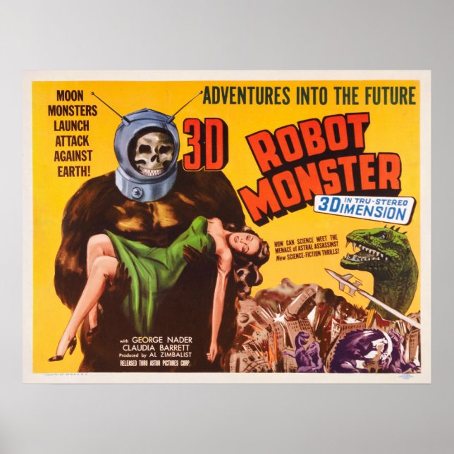 3D ROBOT MONSTER FILMPOSTER POSTER (Vorne)