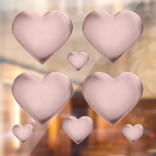 3D-Roségoldfolie-Herz-Liebes-Hochzeitsmedaille Fensteraufkleber