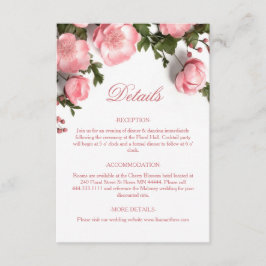 3D Roses Wildflowers White Begleitkarte